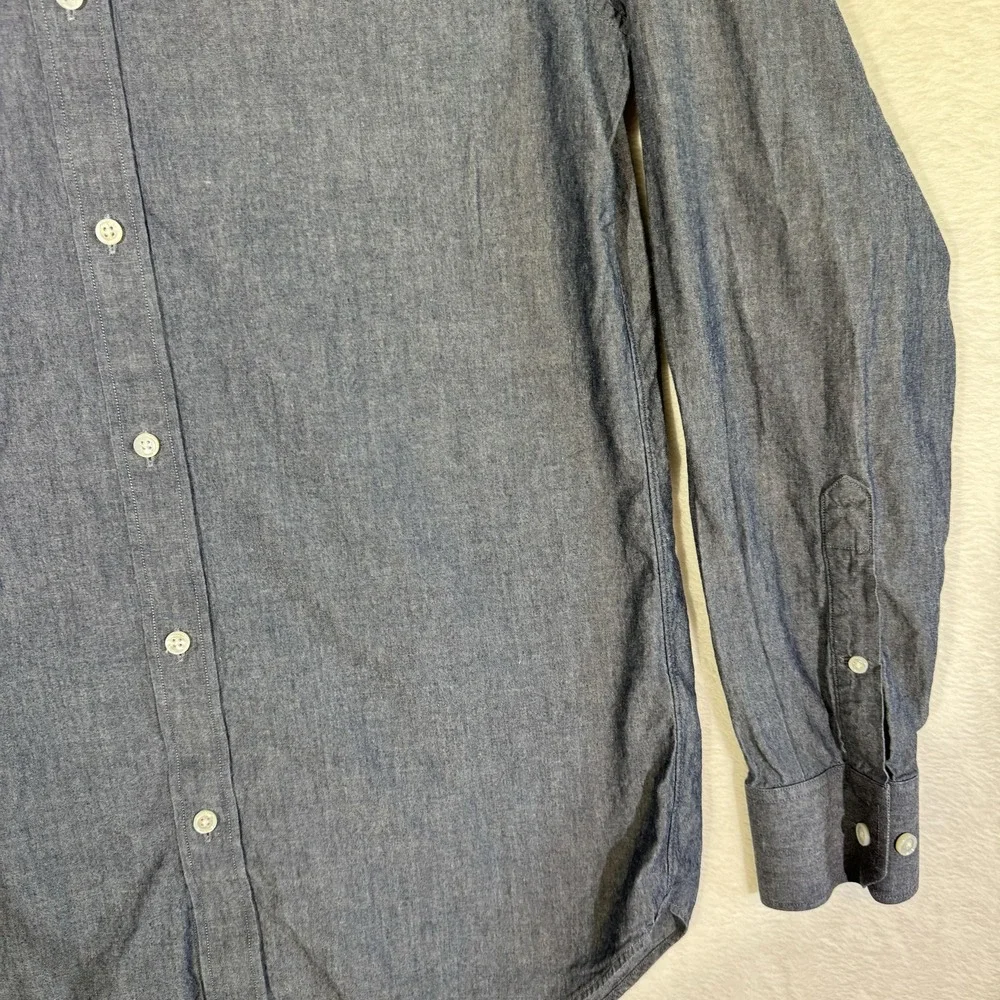 Bonobos Italian Shirting Dress Shirt Mens 15 35 Blue Long Sleeve Standard Fit